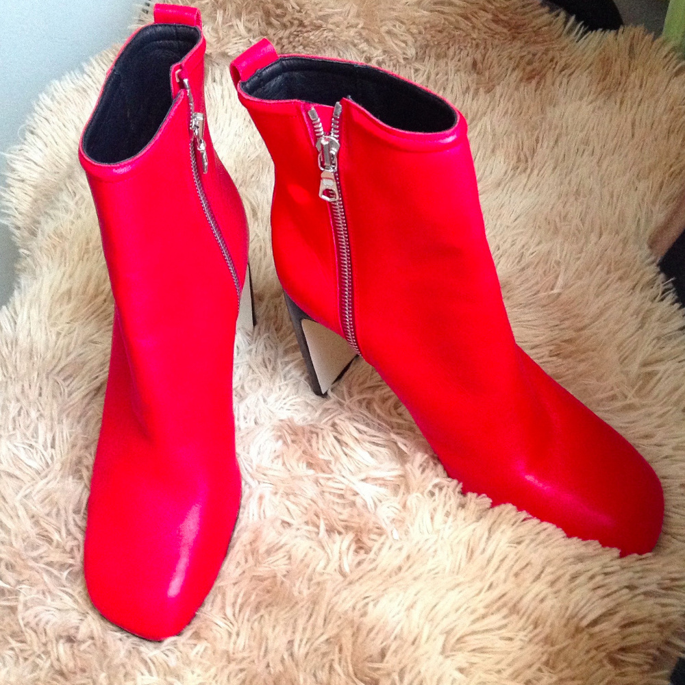 NWOT Rag & Bone Red Ankle Boots - Picture 5 of 10